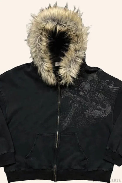 American Gothic Skeleton Bone Hoodie