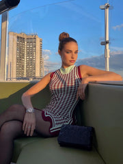 Asymmetrical Wavy Hemline Trendy Sweater Midi Dress Burgundy / S Sweaters L