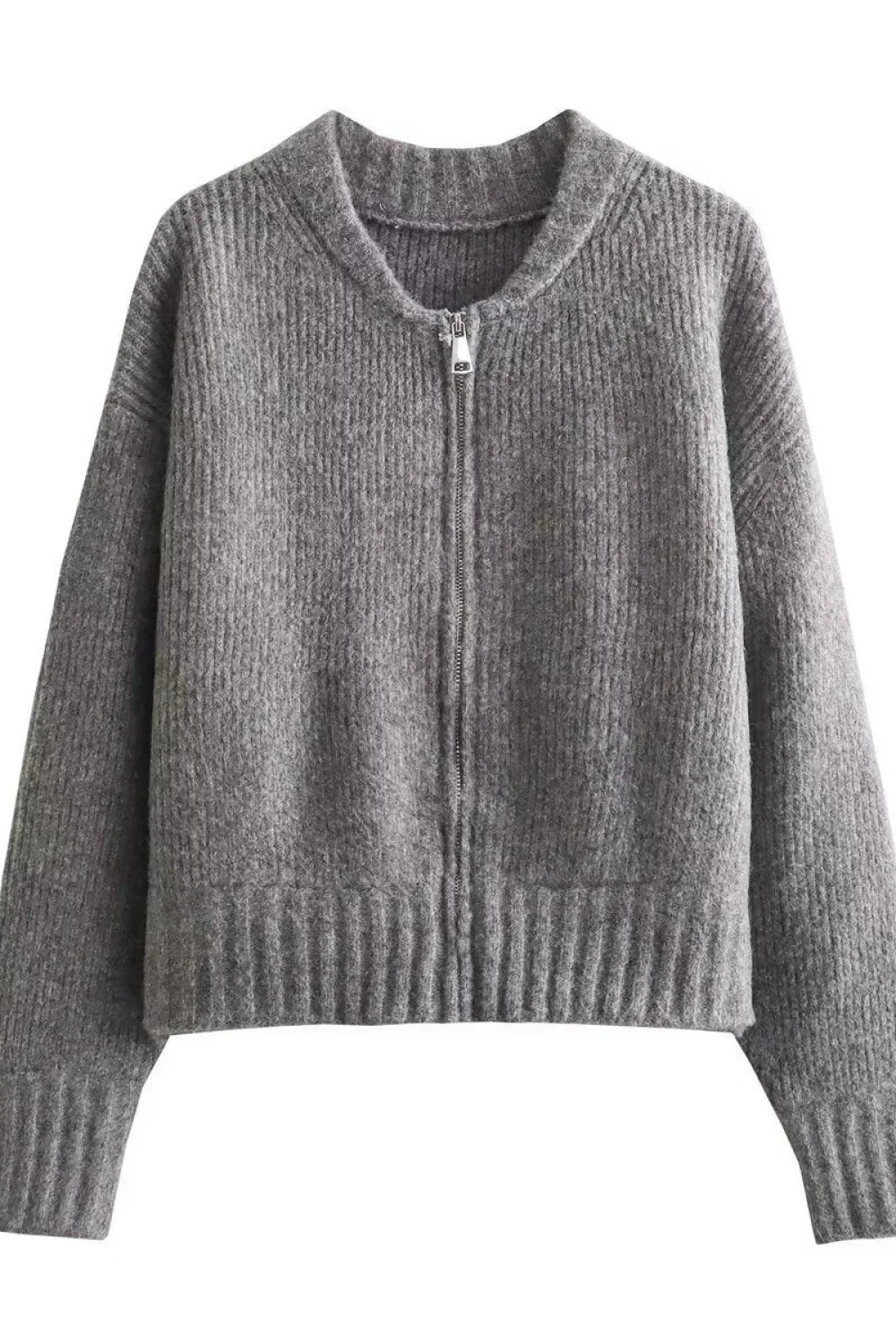Autumn Knit Zip-Up Sweater