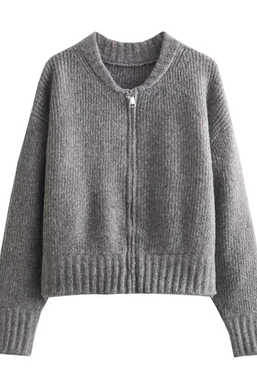 Autumn Knit Zip-Up Sweater