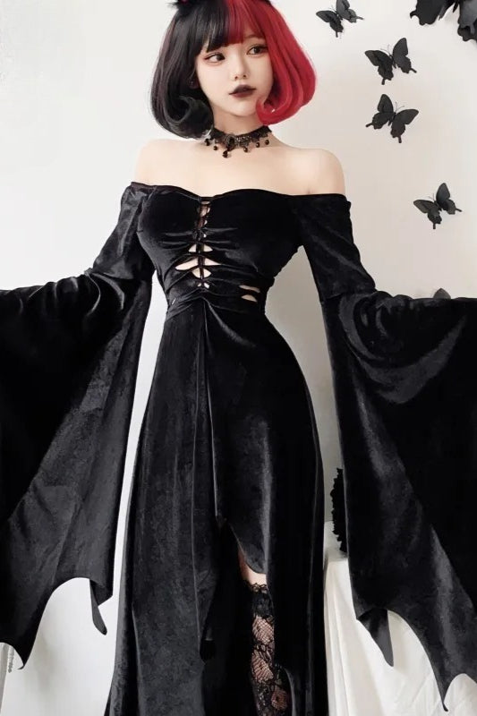 Gothic Vampire Bride Halloween Cosplay Dress