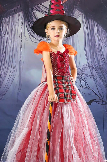 Witch Tulle Gown Kid Halloween Costume