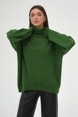 Turtleneck Loose Knit Pullover Sweater