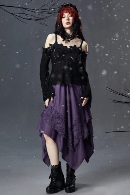 Halloween Gothic Punk Lace Skirt