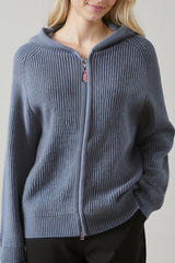 Oversized Hooded Zipper Sweater