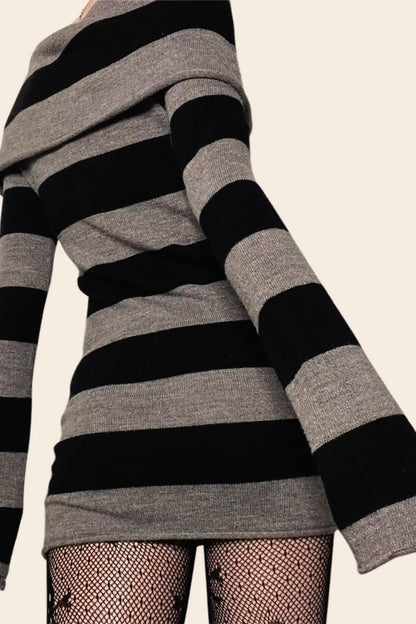 Halloween Gothic Striped Dress
