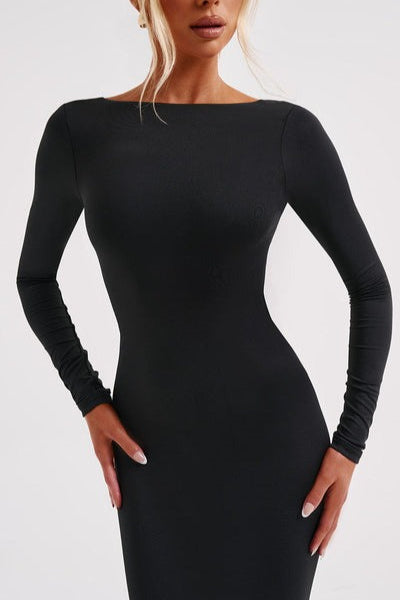 Long Sleeve Backless Bodycon Formal Dress