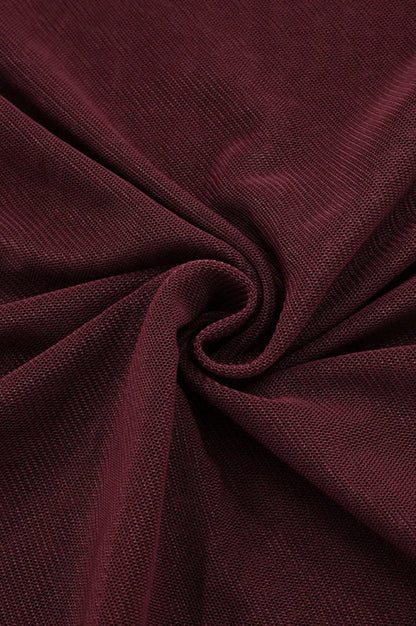 Hollow Out Halter Mesh Backless Split Maxi Dress