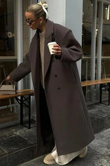 Single Breasted Long Lapel Overcoat
