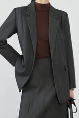 Classic Peak Lapel Blazer