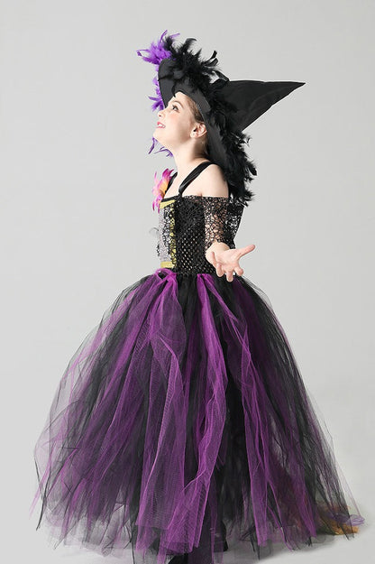 Spider Sleeve Dress Kid Halloween Costume