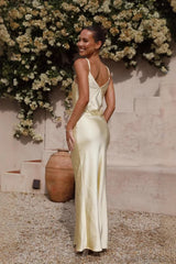 Backless Cami Silk Dress