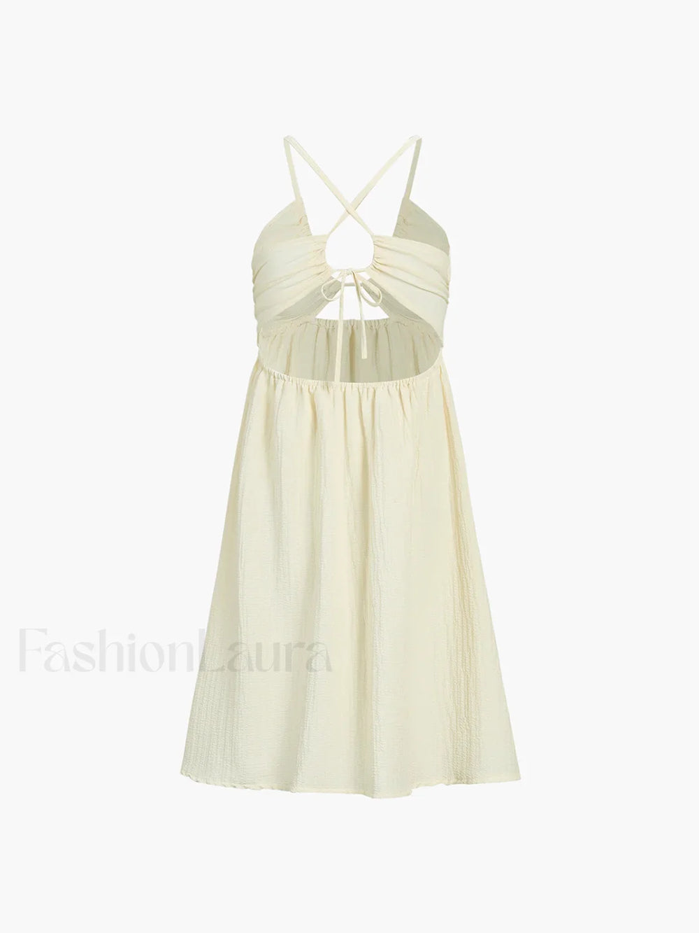 Backless Criss Cross Split Midi Dress Dresses