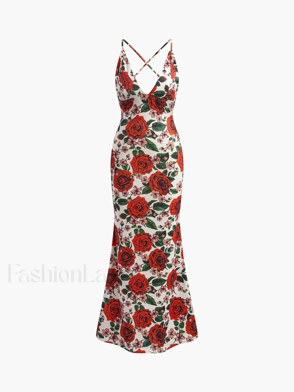 Backless Floral Long Dress Dresses