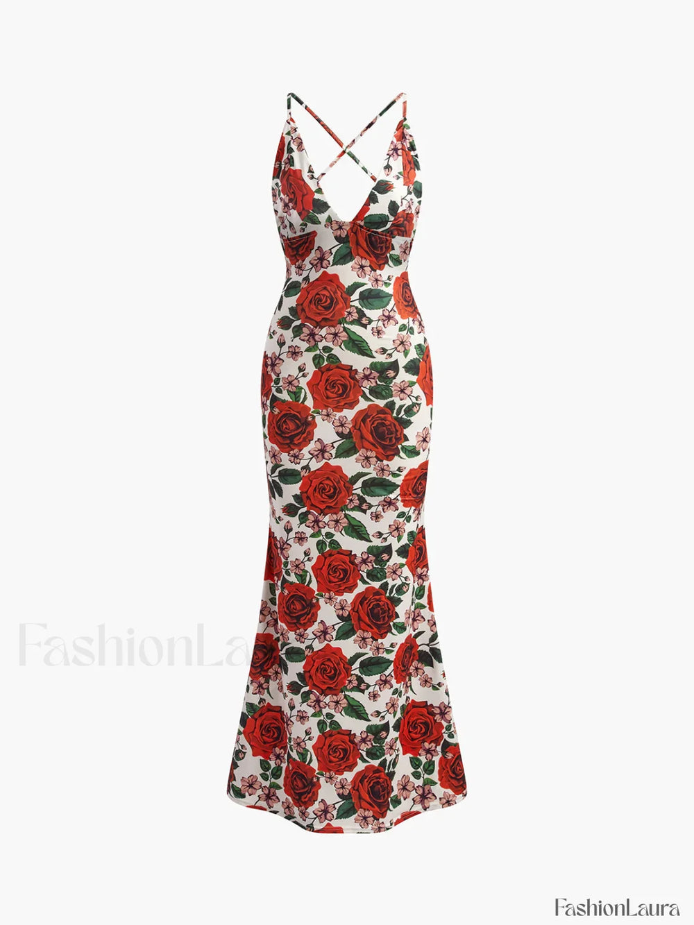 Backless Floral Long Dress Dresses