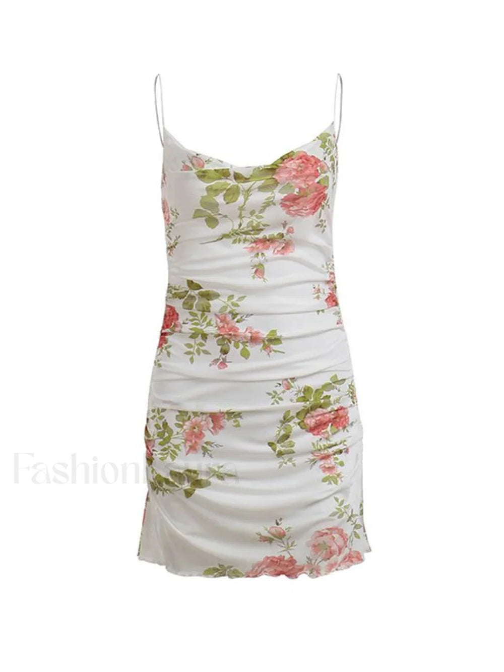 Backless Floral Mesh Mini Dress Mini Dresses