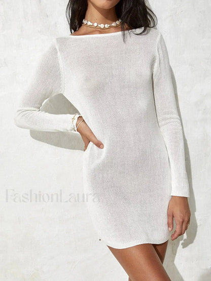 Backless See Through Cover Up