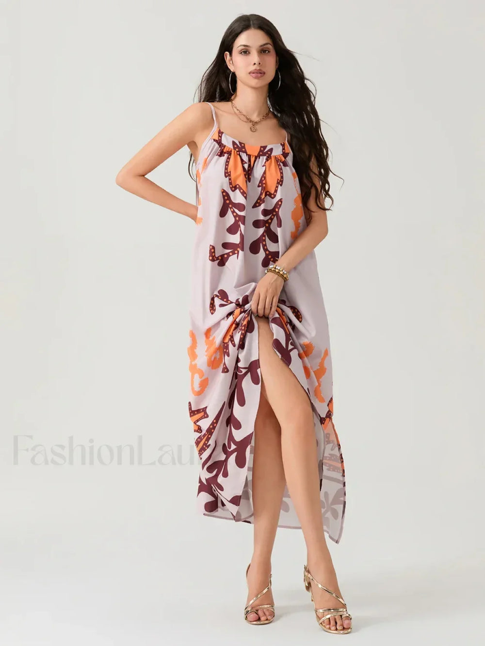 Backless Suspender Boho Dress