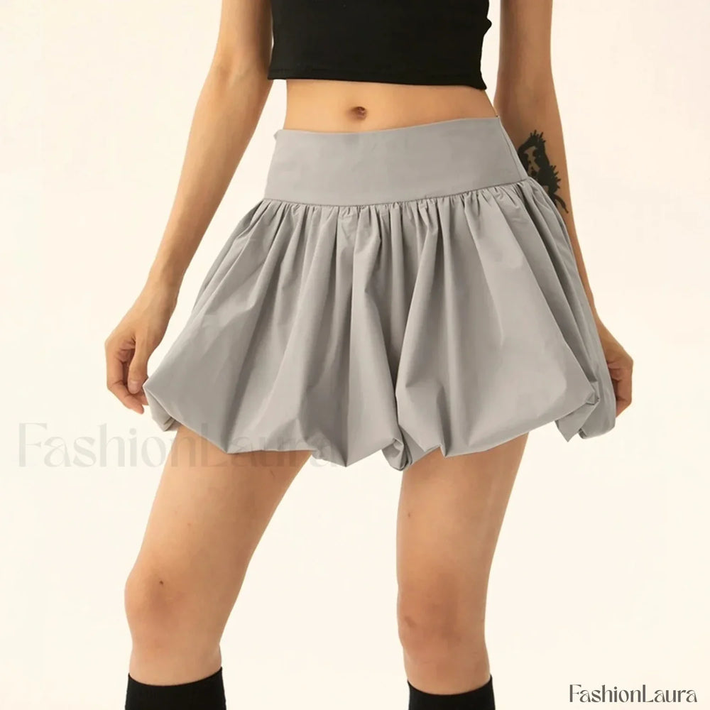 Balloon High Waist A Line Skirt