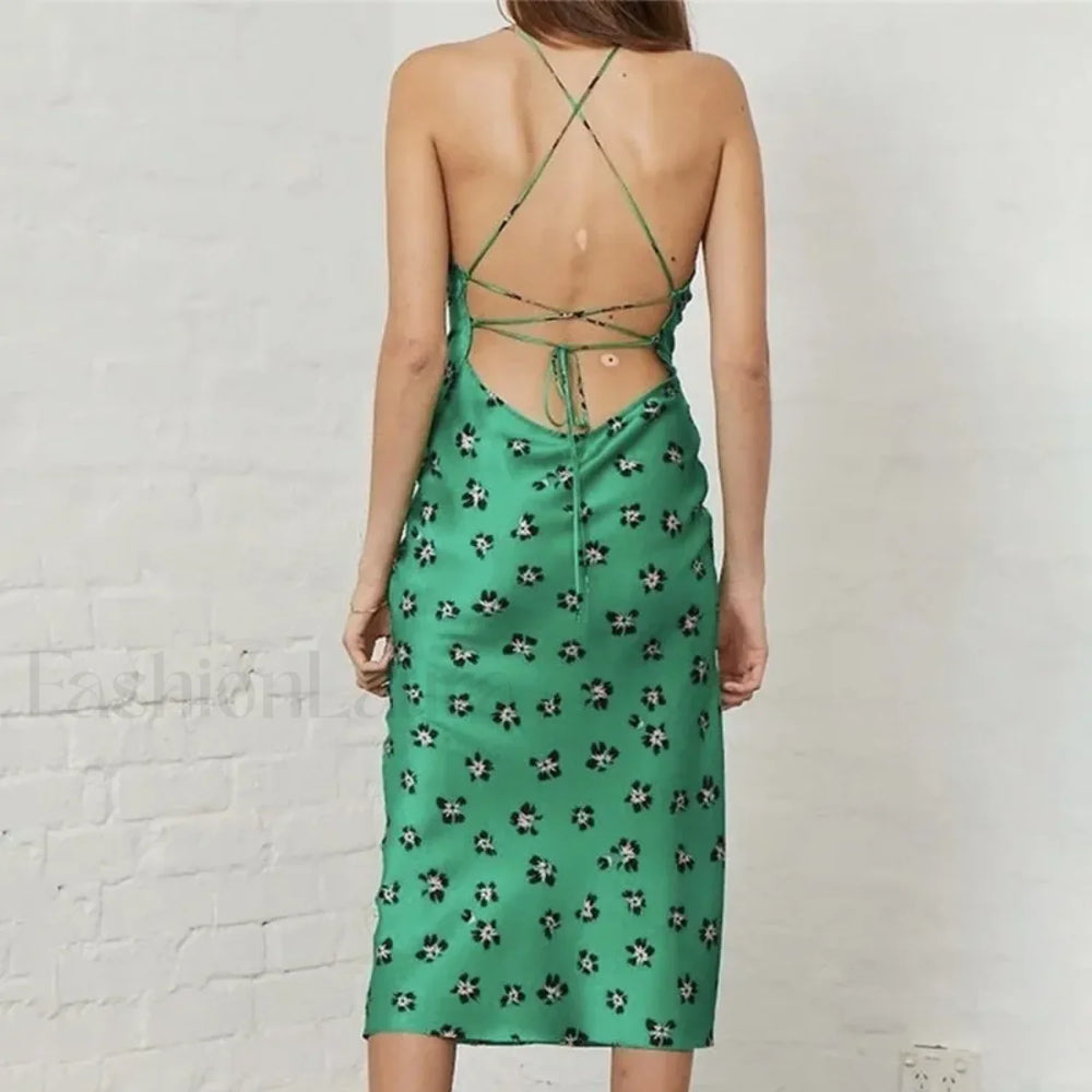 Bandage Off Shoulder Floral Dress