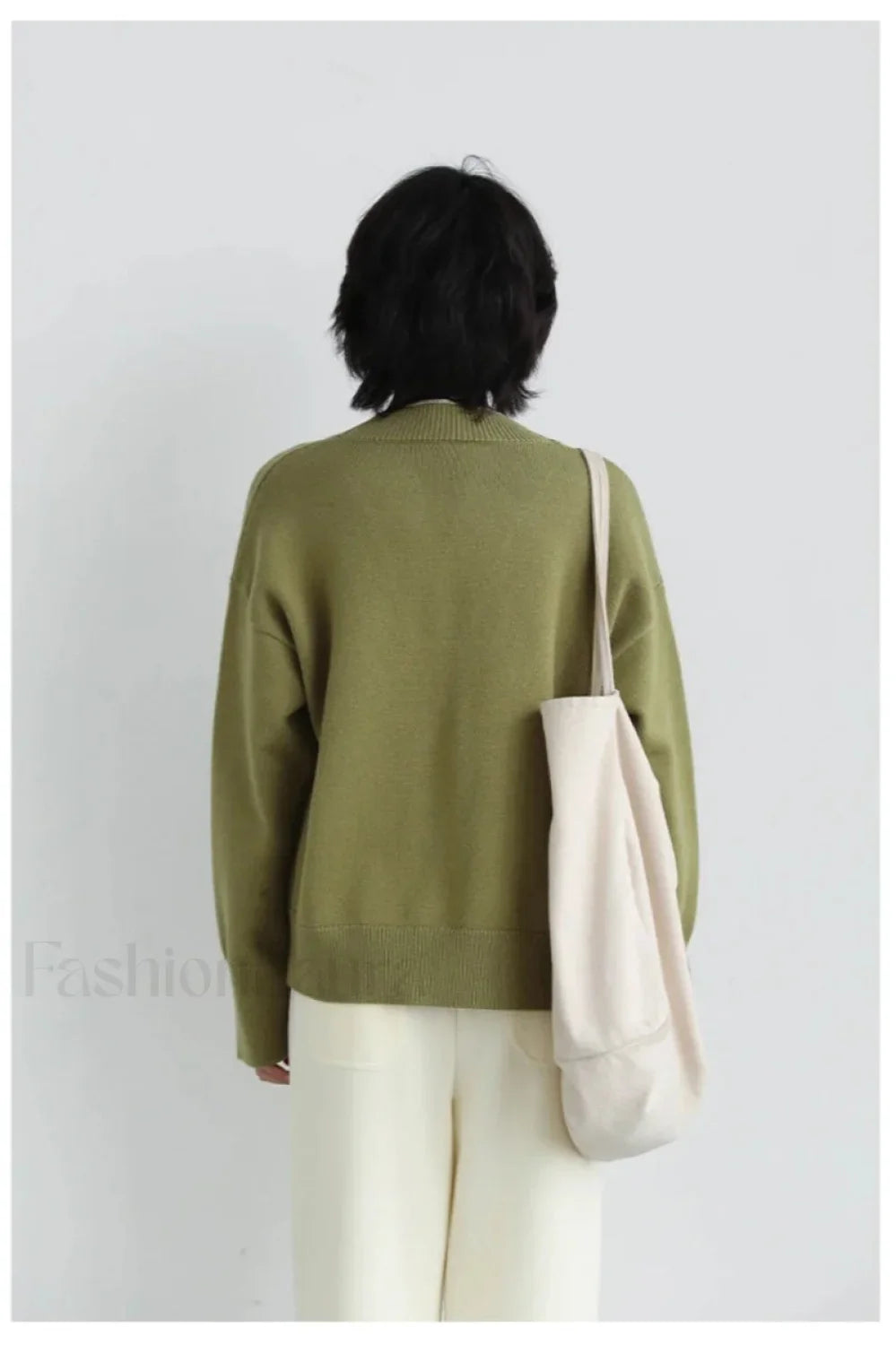 Basic V neck Loose Knit Cardigan