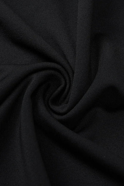 Ruched Mesh Sheer Black Sexy Bodycon Maxi Dress