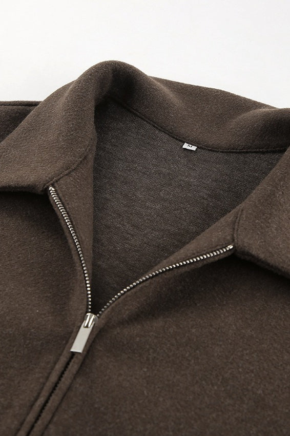 Minimalist Wool Cropped Jacket