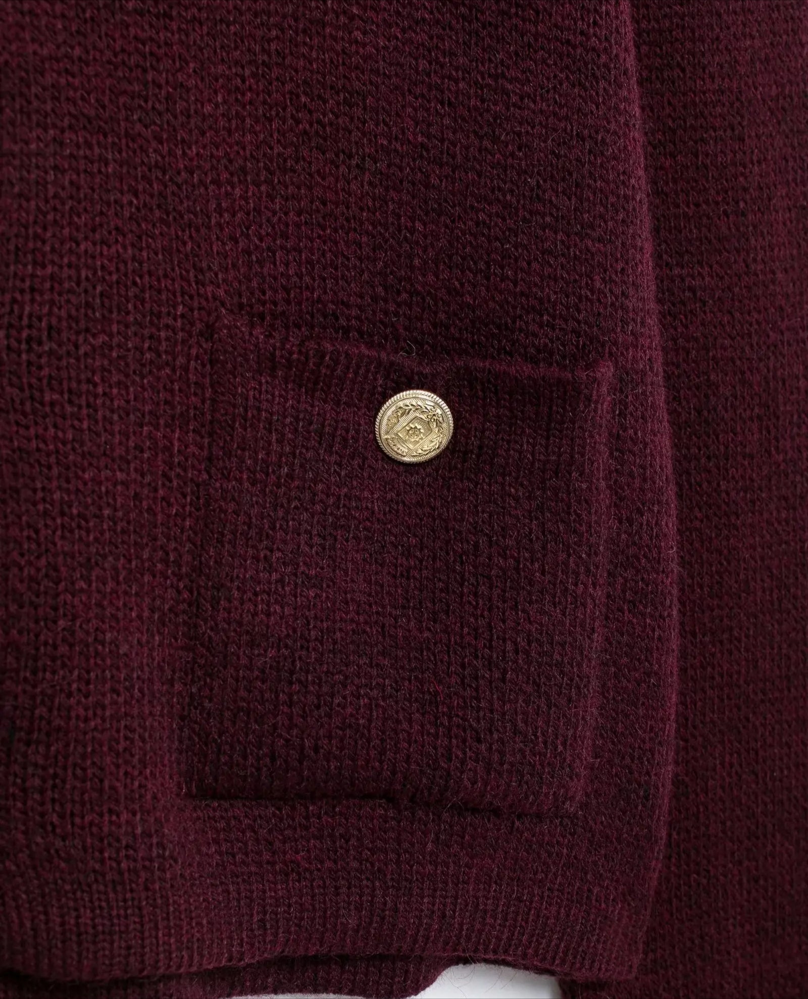 Cropped Knit Pocket Cardigan