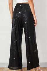 Elegant High Waist Wide Leg Straight Leg Pants