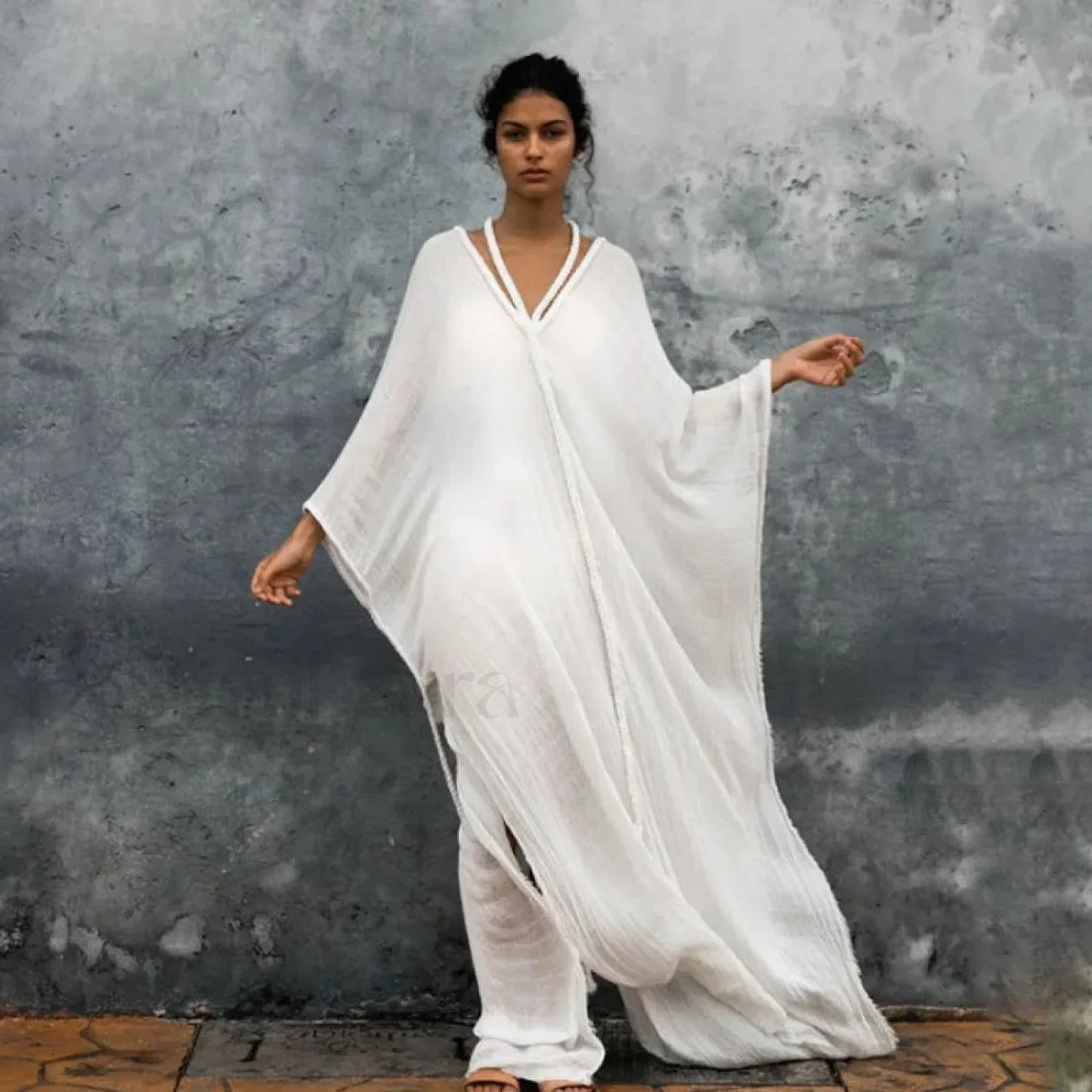 Beach Outing Long Shirt Cover Up WHITE / One Size