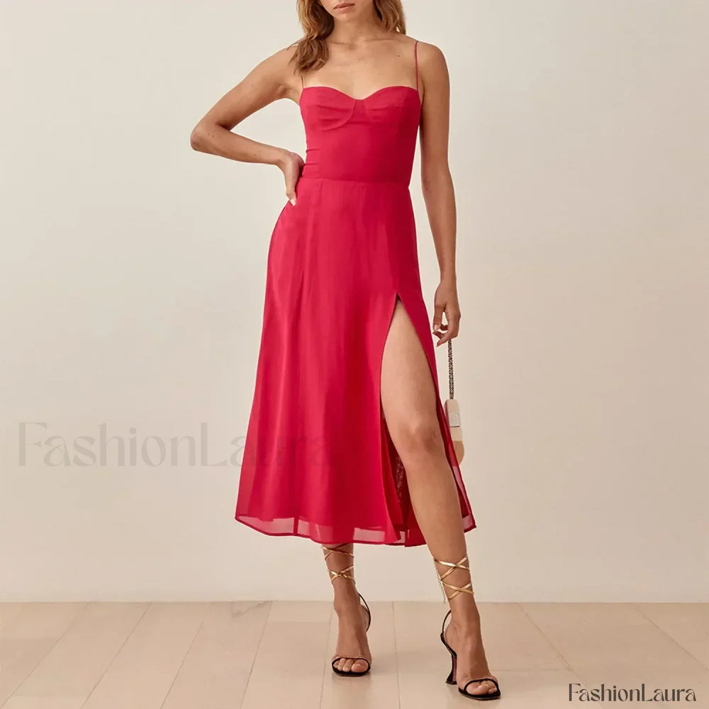 Beach Spaghetti Cotton Floral Dress color 7 / S