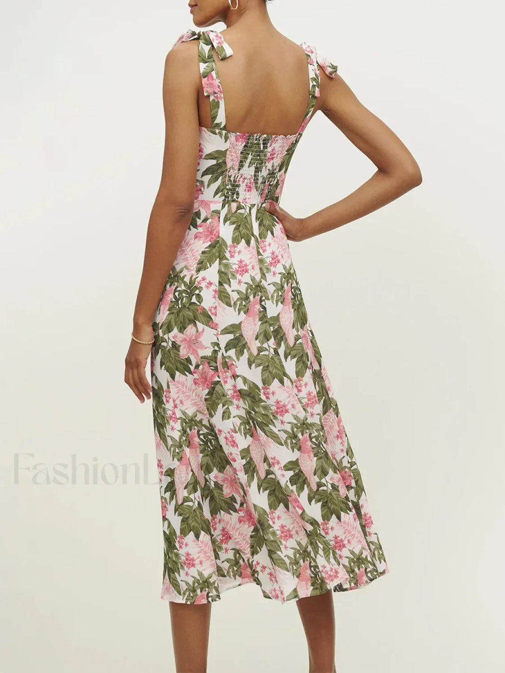 Beach Sweetheart Midi Floral Dress