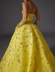 Beaded Floral Strap Maxi Dress