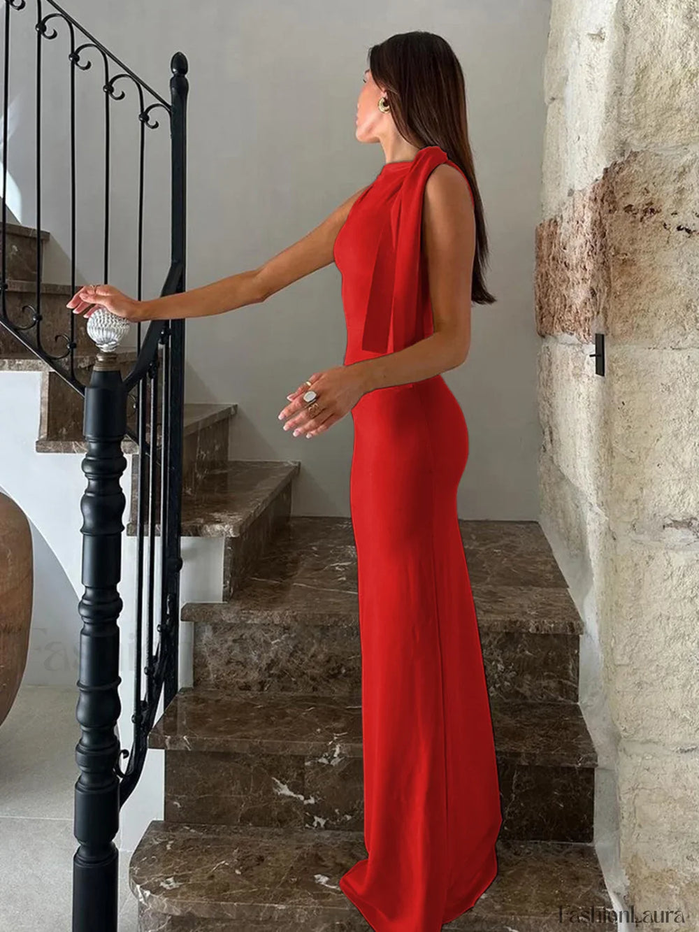 Beloved Knotted Sleeveless Long Dress Dresses