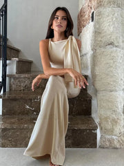Beloved Knotted Sleeveless Long Dress Dresses