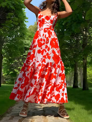 Blooming In Summer Floral Print Cami Long Dress Dresses