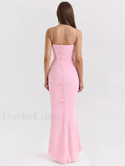 Bow Spaghetti Off Shoulder Maxi Dress