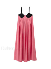 Bra Splicing Halter Strap Long Dress Dresses