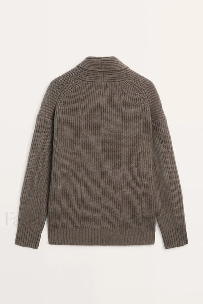 British Style Wool Knit Cardigan