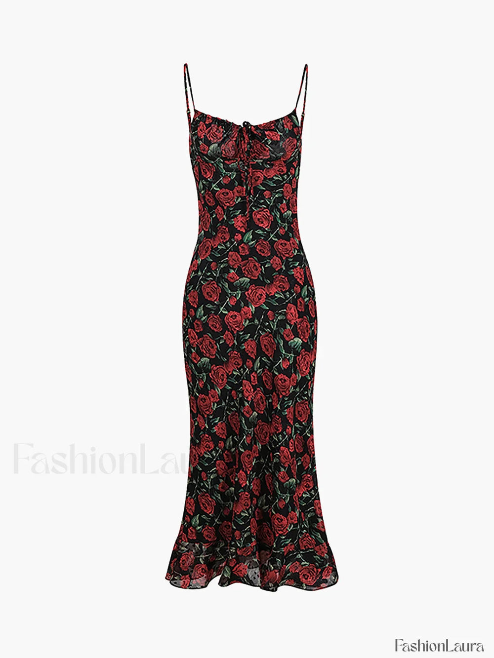 Bulgarian Roses Floral Cami Long Dress Dresses