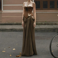 Butterfly Corset Strapless Maxi Dress