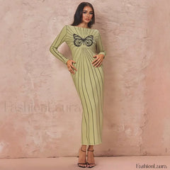 Butterfly Wrap Maxi Midi Dress