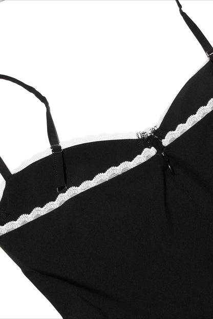 Spaghetti Strap Puff Mini Party Dress