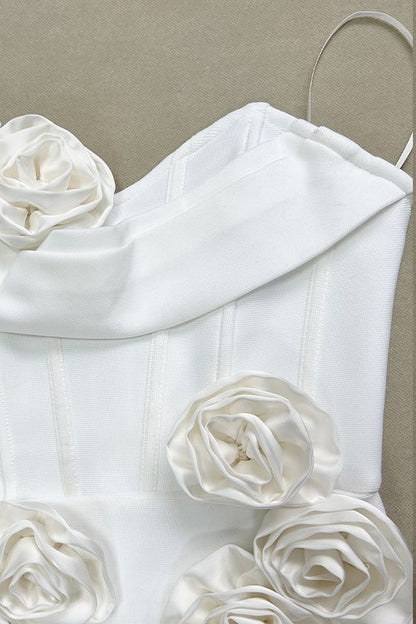 Strapless Floral Bandage Party Dress