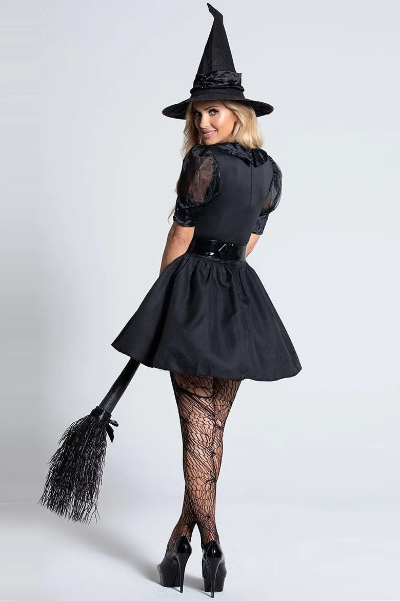 Witch Cosplay Mini Dress Halloween Costume