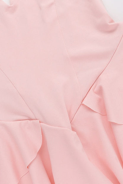 Spaghetti Strap Ruffle Party Dress