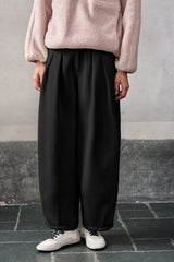 Relaxed Fit Wide Leg Knit Pants