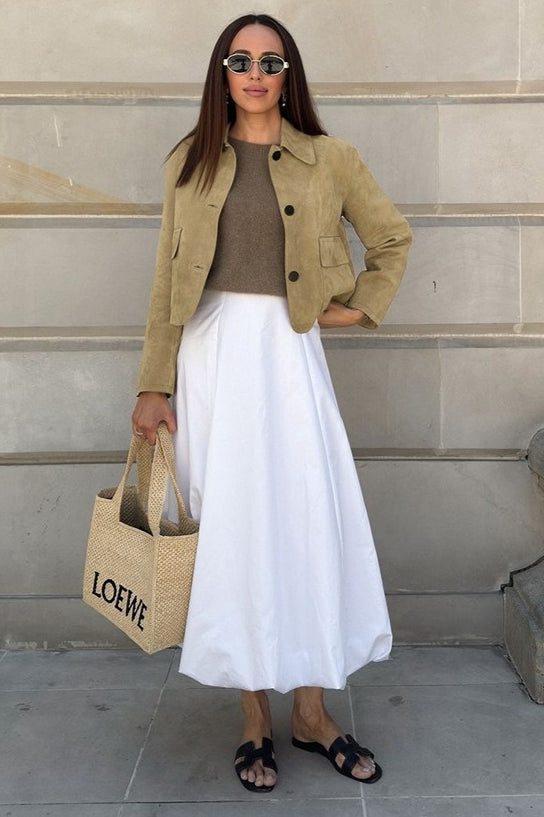 Suede Lapel Vintage Jacket