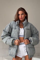 Vintage Washed Moon Puffer Jacket