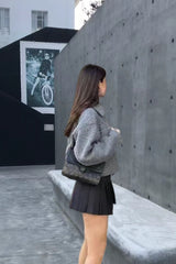 Cropped Wool Street Style Jacket